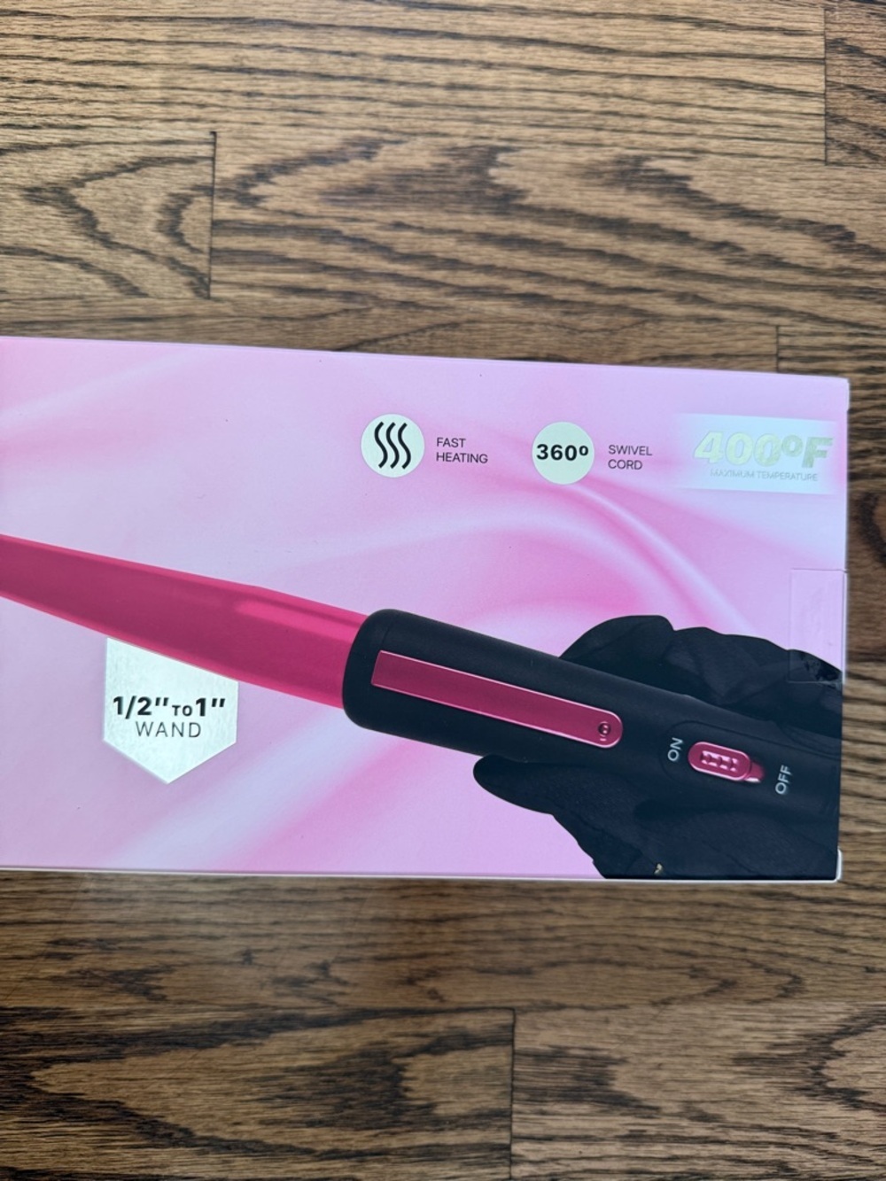 Vivitar Pink Ceramic Tourmaline Curling Wand - 1/2" to 1" - Picture 4 of 5